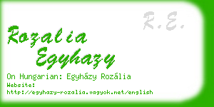 rozalia egyhazy business card
