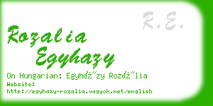 rozalia egyhazy business card